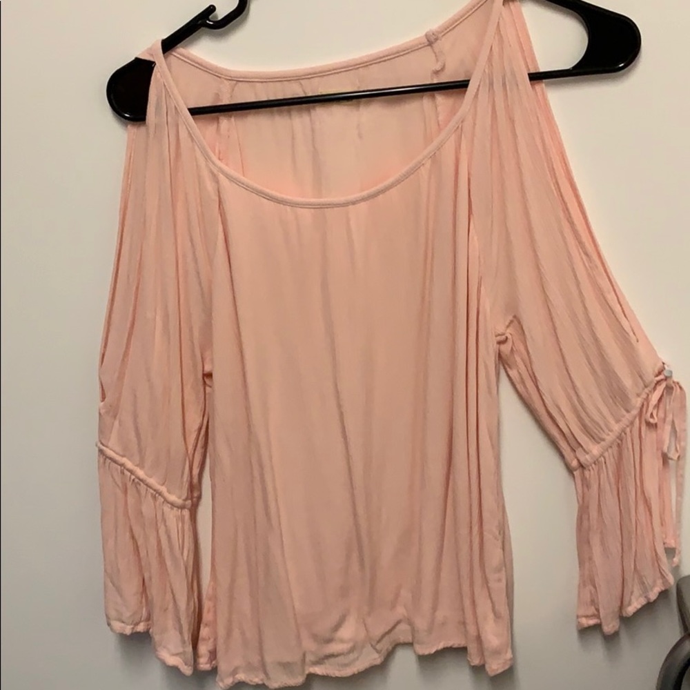 Hollister Open Arm Coral Blouse